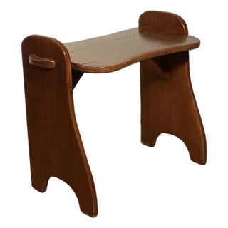 Vintage Cushman Colonial Creations Model 2052 Vanity Bench Stool Molly Stark, C. 1940s For Sale