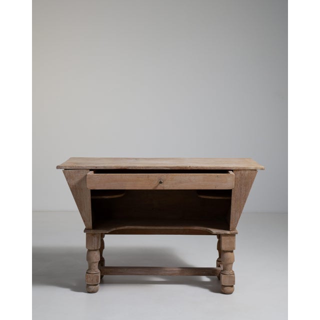 Tan French Brutalist Bar Cabinet with Single Drawer, Antique, France, Circa 1970 For Sale - Image 8 of 13