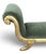 Vintage Hollywood Regency Neoclassical Giltwood Scroll-Arm Bench in Green Velvet For Sale - Image 12 of 12