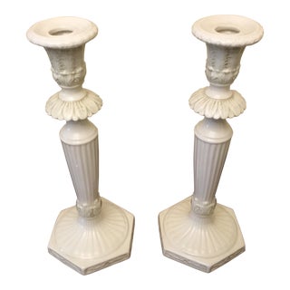 Lenox Butler’s Pantry Tall Candlestick Holders - Set of 2 For Sale