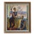 Mid-Century Modern 'Figures at the Window' Vintage Swedish Expressive Figurative Oil Painting, Framed For Sale