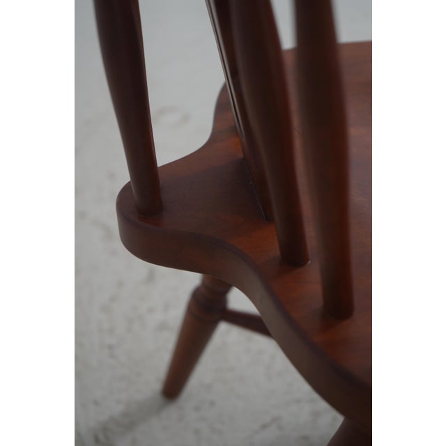 Set of 6 Solid Cherry Brace Back Windsor Chairs For Sale - Image 16 of 18