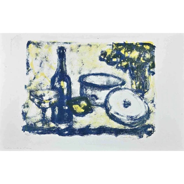 Nature Morte au Citron is a lithograph realized by Leon Lang in the mid-20th Century. Hand-signed. Numbered. Edition,...