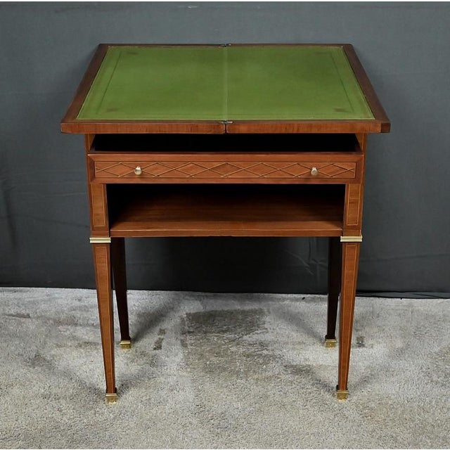 Small Early 20th Century Louis XVI Marquetry Games Table For Sale - Image 10 of 18