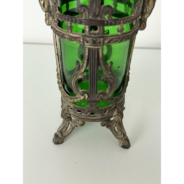 Art Deco Vase in Bronze and Murano Glass, 1940s For Sale - Image 11 of 13