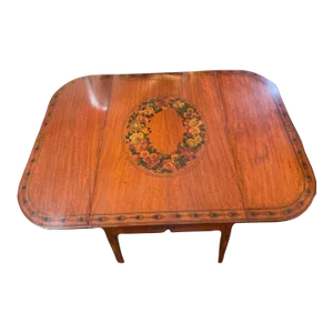 George III Style Painted Satinwood Pembroke Table
