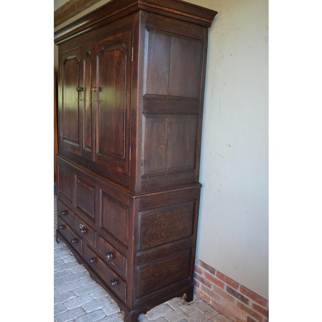 Antique Oak Wooden Cabinet For Sale - Image 5 of 12