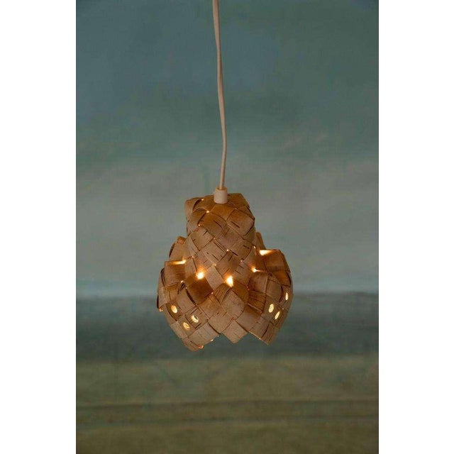 White Vintage Scandinavian Hanging Lamp, 1960s For Sale - Image 8 of 11