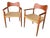 Danish Dining Carver Chairs by Arne Hovmand Olsen for Mogens Kold, Set of 2 For Sale