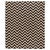 Contemporary Zig-Zag Design Brown, White Wool Rug by Doris Leslie Blau For Sale