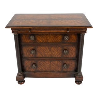 Bachelors Three Drawer Chest Mahogany With Secretary Pullout Table Feature For Sale