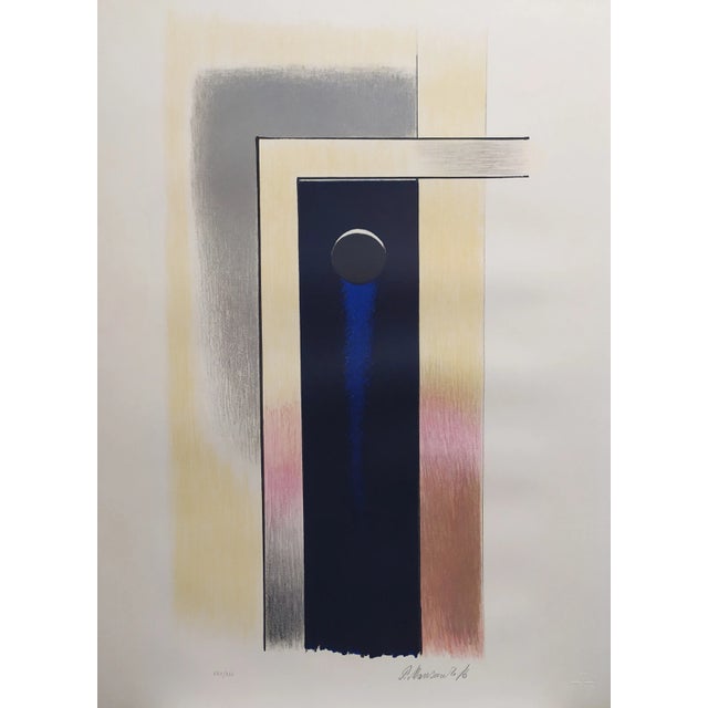 Paul Mansouroff, Abstract Lithograph on Paper, 1970s For Sale