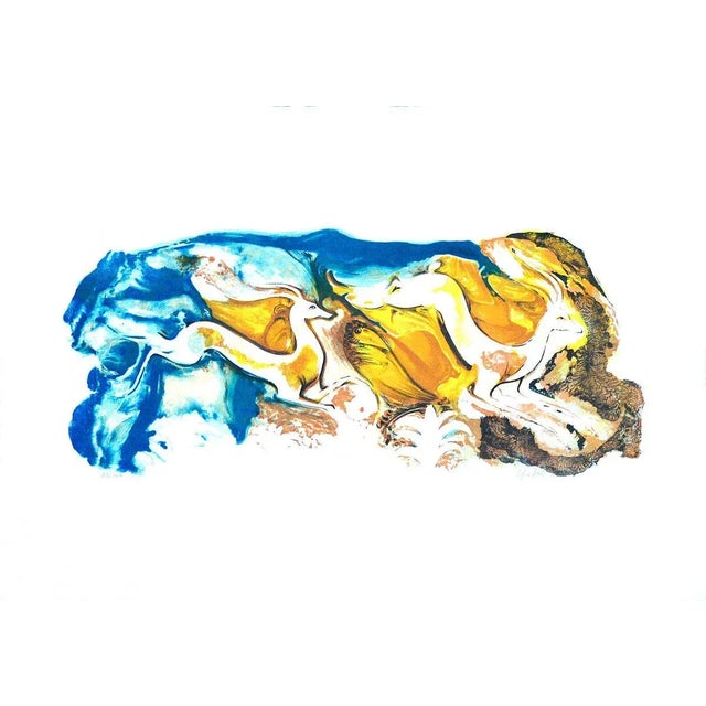 Deers - Original Lithograph by Orfeo Vitali - 1970 ca. 1970 For Sale - Image 4 of 4