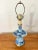 Rewired 1950s Japanese Porcelain Candelabra Table Lamp With Wicker Shade For Sale - Image 6 of 8