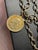 Mid-Century Modern Coin Charm Necklace Republique Francaise Alexander the Great French Replica Dangling Coin Chain Mail. MCM Jewelry For Sale - Image 3 of 6