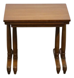 Heritage Furniture Solid Mahogany Italian Provincial 21" Nesting End Tables