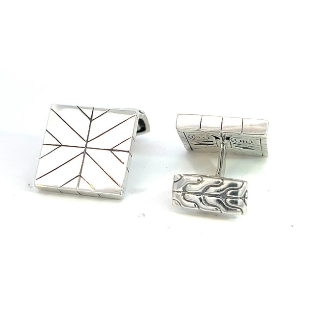 1990s 1990s John Hardy Estate Cufflinks Sterling Silver, 2 pieces For Sale - Image 5 of 7
