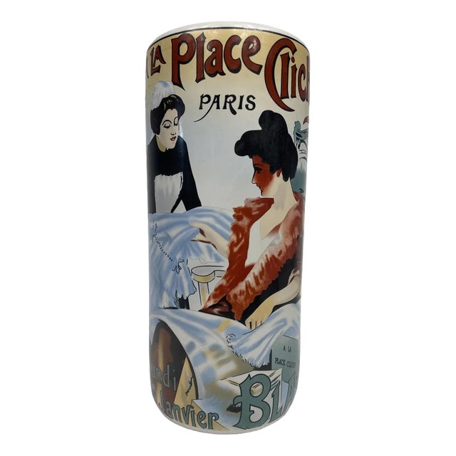 Parisian La Place Clichy Umbrella Stand in Ceramic, 1950s For Sale