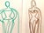 Givenchy Pair of Abstract Figurative Ink Drawings by CL Auker For Sale - Image 4 of 6