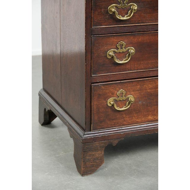 Antique English Oak Secretary with Drawers, 18th Century For Sale - Image 13 of 14
