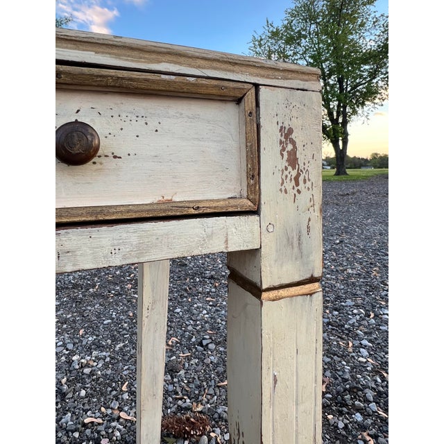 Gustavian Style Rustic Three Drawer Console Table For Sale - Image 10 of 12
