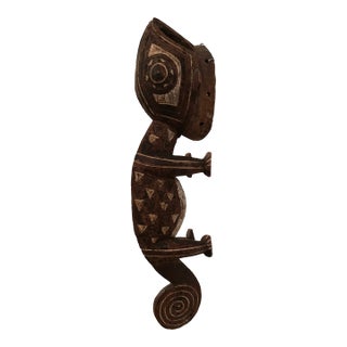 African Hand Carved Animal Wall Sculpture For Sale