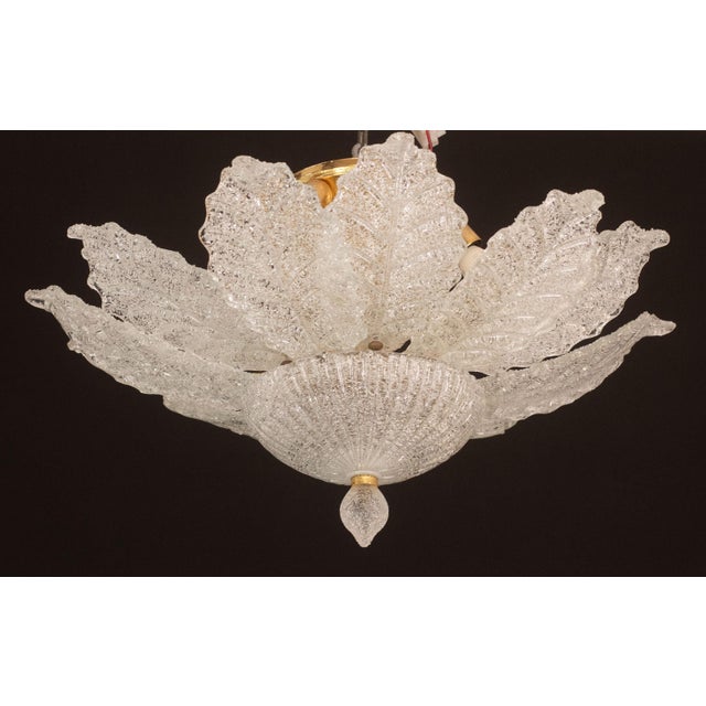 Transparent Ischia, Murano Clear Trasparent Vintage Glass Ceiling Light, 1970s For Sale - Image 8 of 12