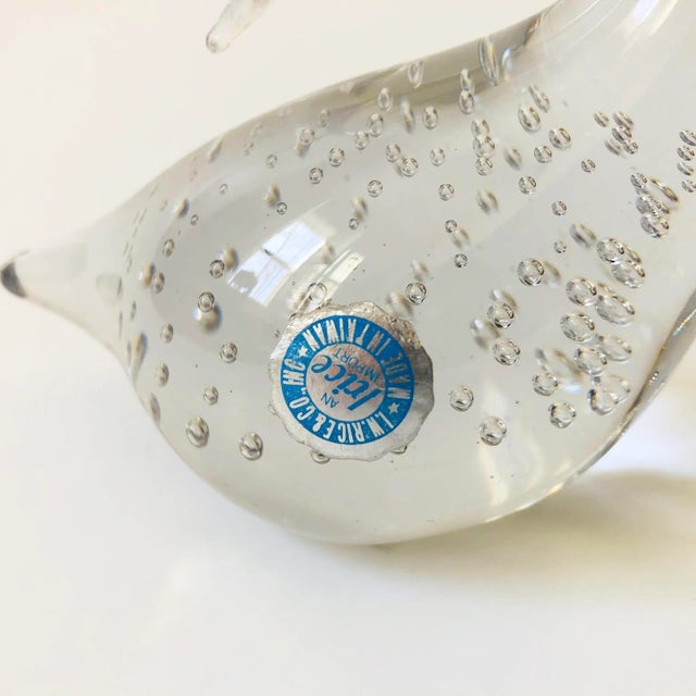 Glass Art Glass Swan by Irice For Sale - Image 7 of 8