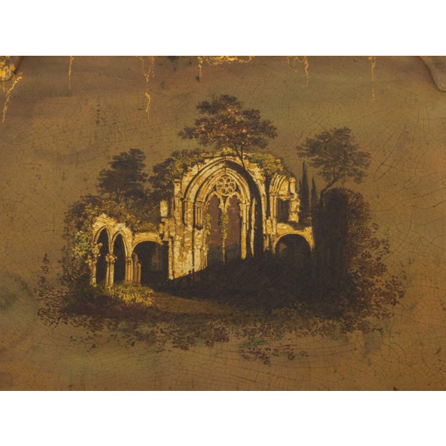 19th Century Victorian Papier Mache Tray Top Faux Bamboo Table For Sale - Image 5 of 9
