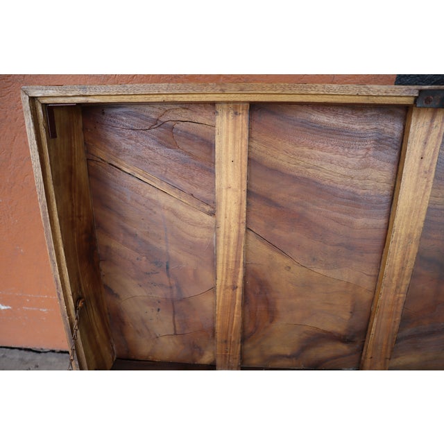 Antique Camphor Wood Campaign Chest With Brass Hardware For Sale - Image 16 of 18