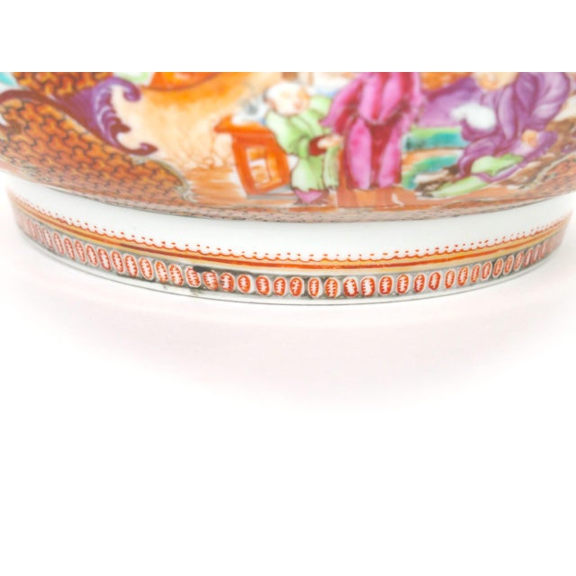 Antique 18th Century Chinese Export Porcelain Famille Rose Punch Bowl For Sale - Image 10 of 14