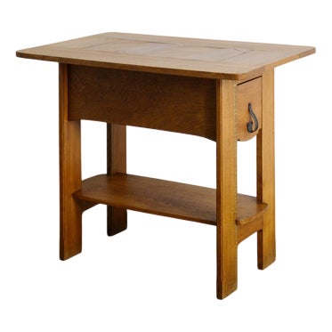 Early Swedish Mid-Century Modern Wooden Console Table with Drawers in Oak by Axel Lindegren, 1930s For Sale