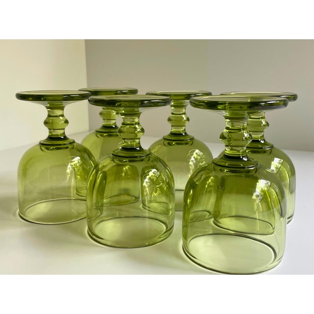 Green Vintage Imperial Hoffman House Green Goblets - Set of 12 For Sale - Image 8 of 8