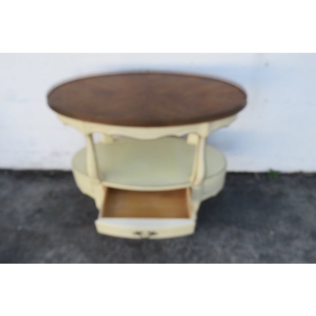 White Furniture French Pained Two Tiers Bar Liquor Cart Server 6185 For Sale In Miami - Image 6 of 18