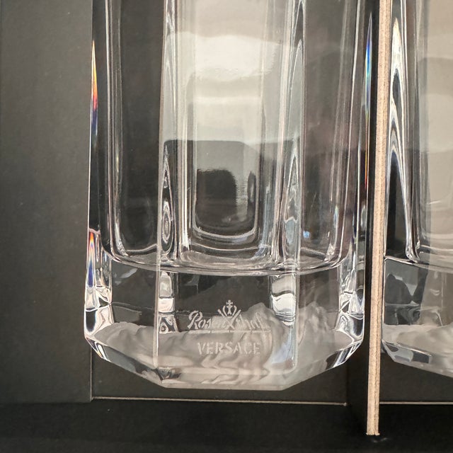 Rosenthal Medusa Dor Longdrink Glasses by Versace for Rosenthal, 1990s, Set of 2 For Sale - Image 4 of 7