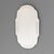 Art deco style frameless wall mirror. U.K circa 1950.