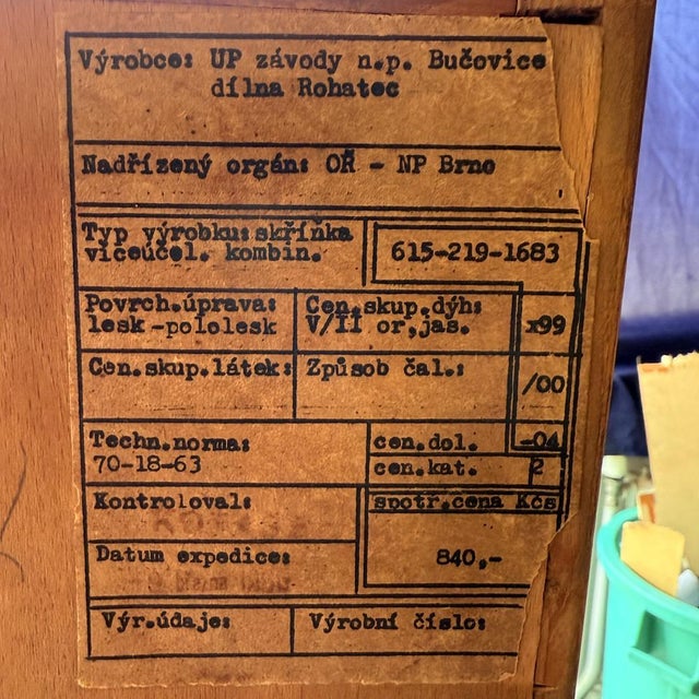 Secretary/Highboard, Frantisek Mezulanik for Up Zavody, 1963 For Sale - Image 13 of 14