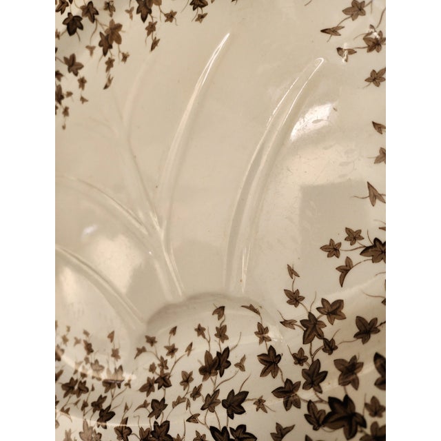Late 19th Century Antique Royal Worcester Brown Ivy Meat Platter For Sale - Image 5 of 9