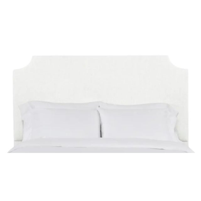 Reagan Queen Headboard, Ivory Linen For Sale