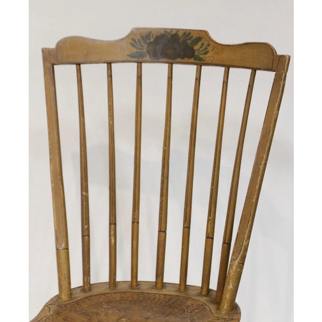 Pair of Early 20th Century Paint-Decorated Chairs For Sale - Image 4 of 9
