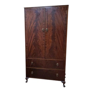 Vintage Flame Mahogany Tallboy C.1940s For Sale