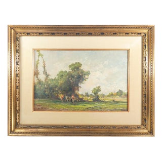 Mario Gheduzzi, Landscape, Oil on Panel, Framed For Sale