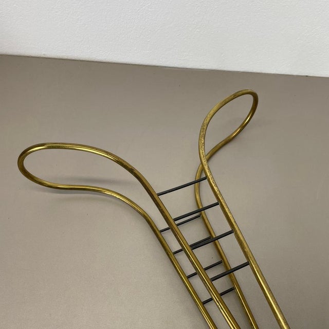 Mid-Century Modernist Bauhaus Metal Brass Umbrella Stand, Germany, 1950s For Sale - Image 15 of 18
