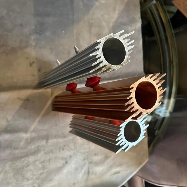 This particular 1980s Post Modern Italian sculpture embodies the bold and provocative spirit of a pivotal design era....