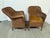 Late 20th Century Rattan Bucket Lounge Chairs With Goldenrod Velvet Seat Pads, Pair For Sale - Image 5 of 12