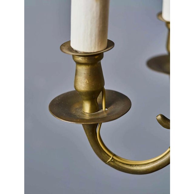 Gold Antique Bronze 6-Arm Chandelier For Sale - Image 8 of 9