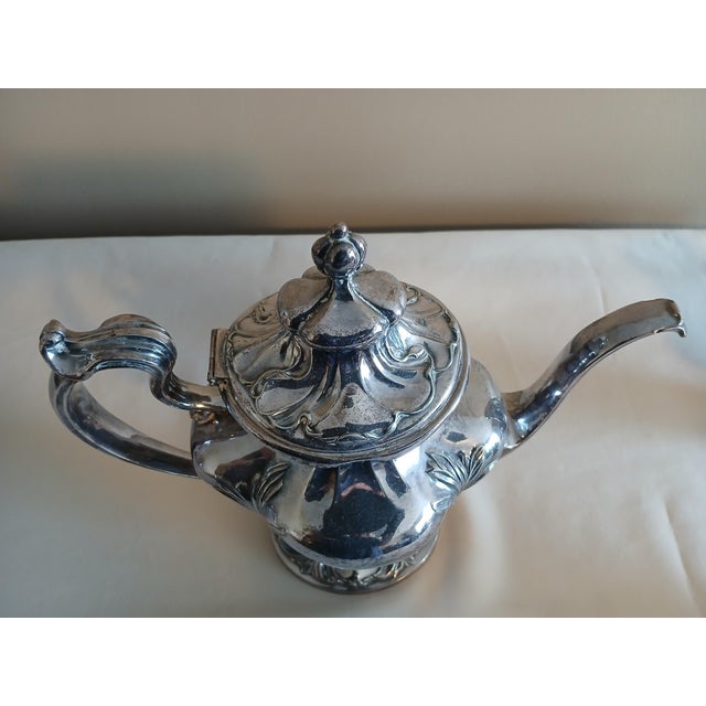 Pairpoint Silver Company Early 20th Century Pairpoint Quadruple Plate Silver Service Set = 4 pcs For Sale - Image 4 of 14