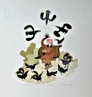 Rie Munoz, Feeding the Ravens, 1997