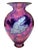 Pink David Lindsay Art Glass Vase Hearts Pink Purple California Decor Nourot Student For Sale - Image 8 of 13
