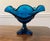 Viking Art Glass Bluenique Epic Three Footed Compote For Sale - Image 12 of 12